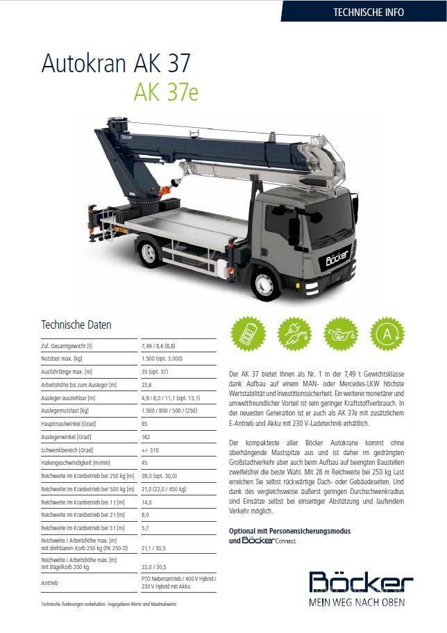 Böcker AK 37 Rough terrain cranes