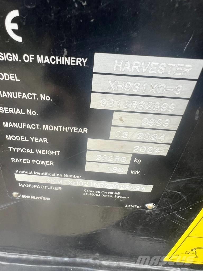 Komatsu 931 XC Harvesters