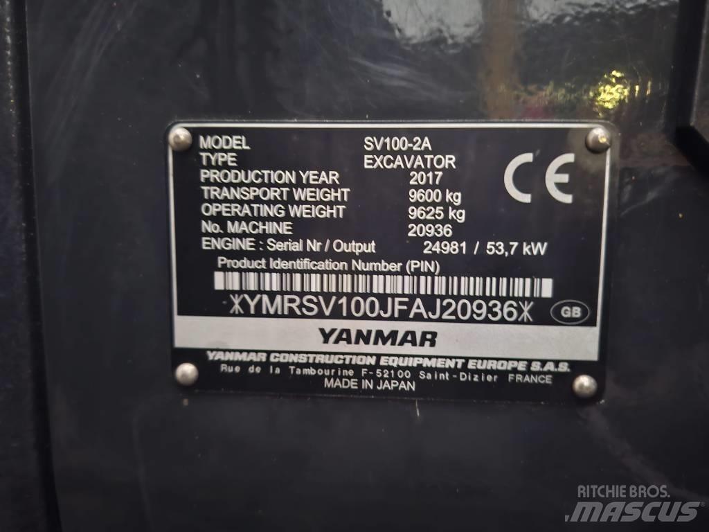 Yanmar SV 100-2A Mini excavators  7t - 12t