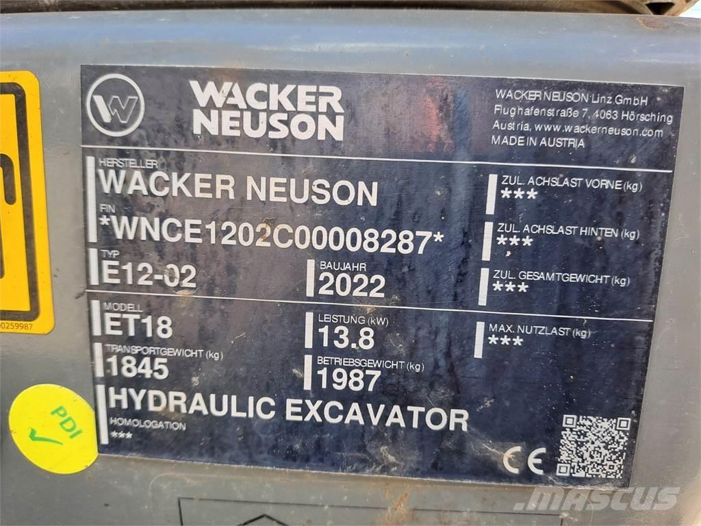 Wacker Neuson ET18 Crawler excavators