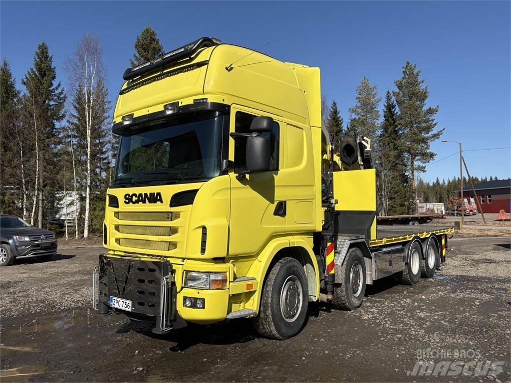 Scania R164G 8*4 Truck mounted cranes