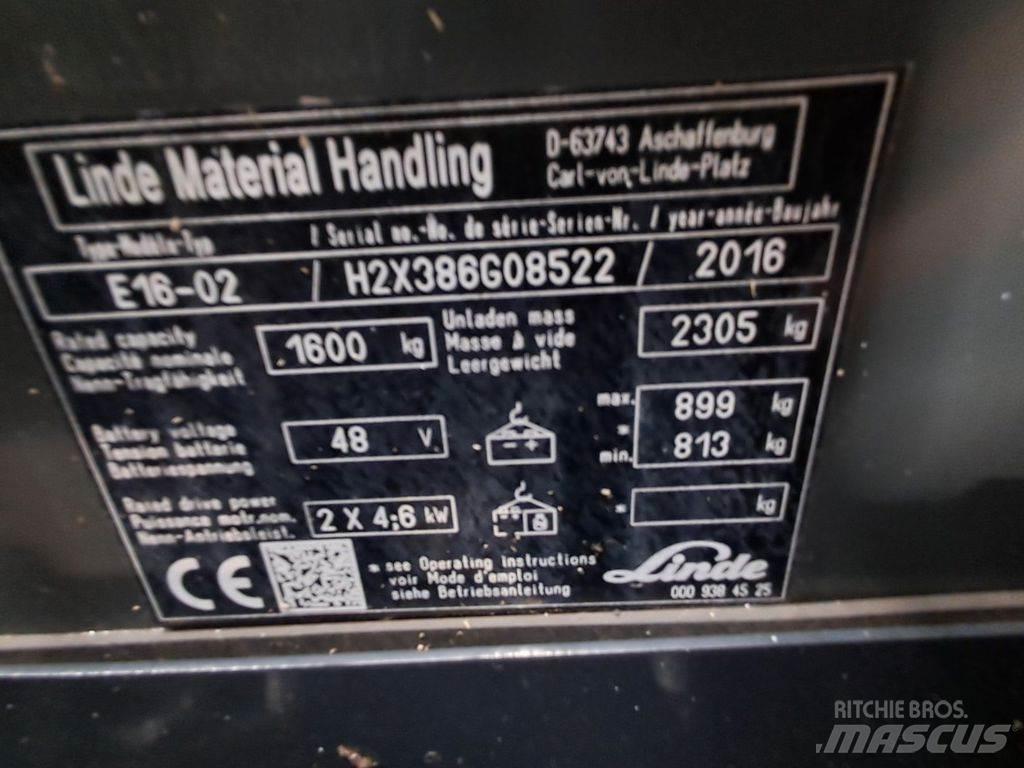 Linde E16-02 Electric forklift trucks