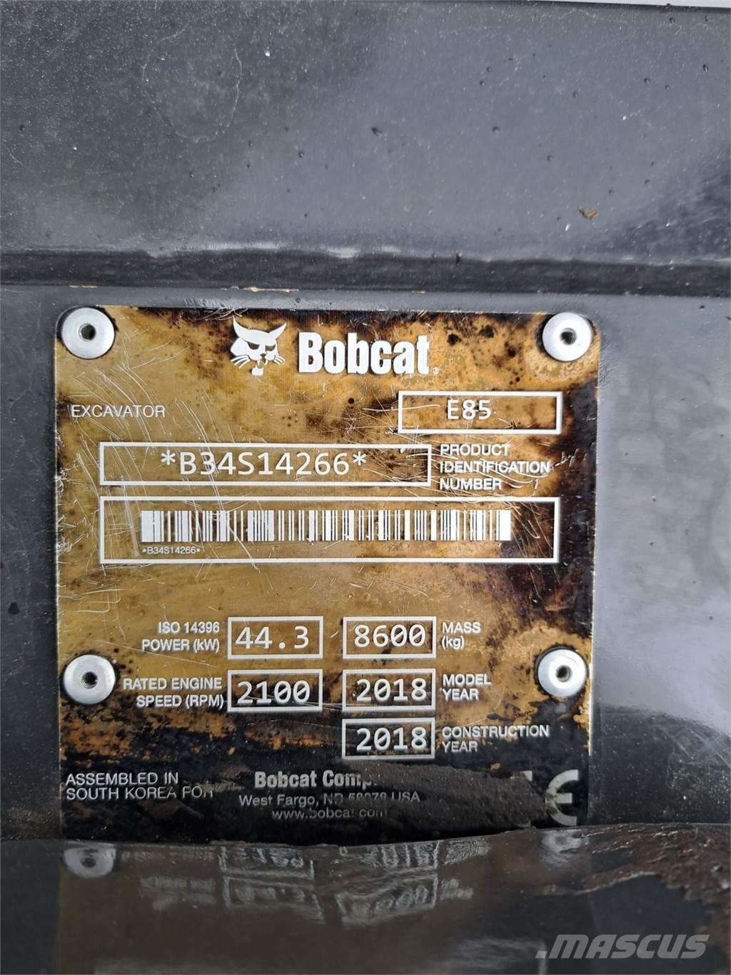 Bobcat E85 Mini excavators < 7t (Mini diggers)