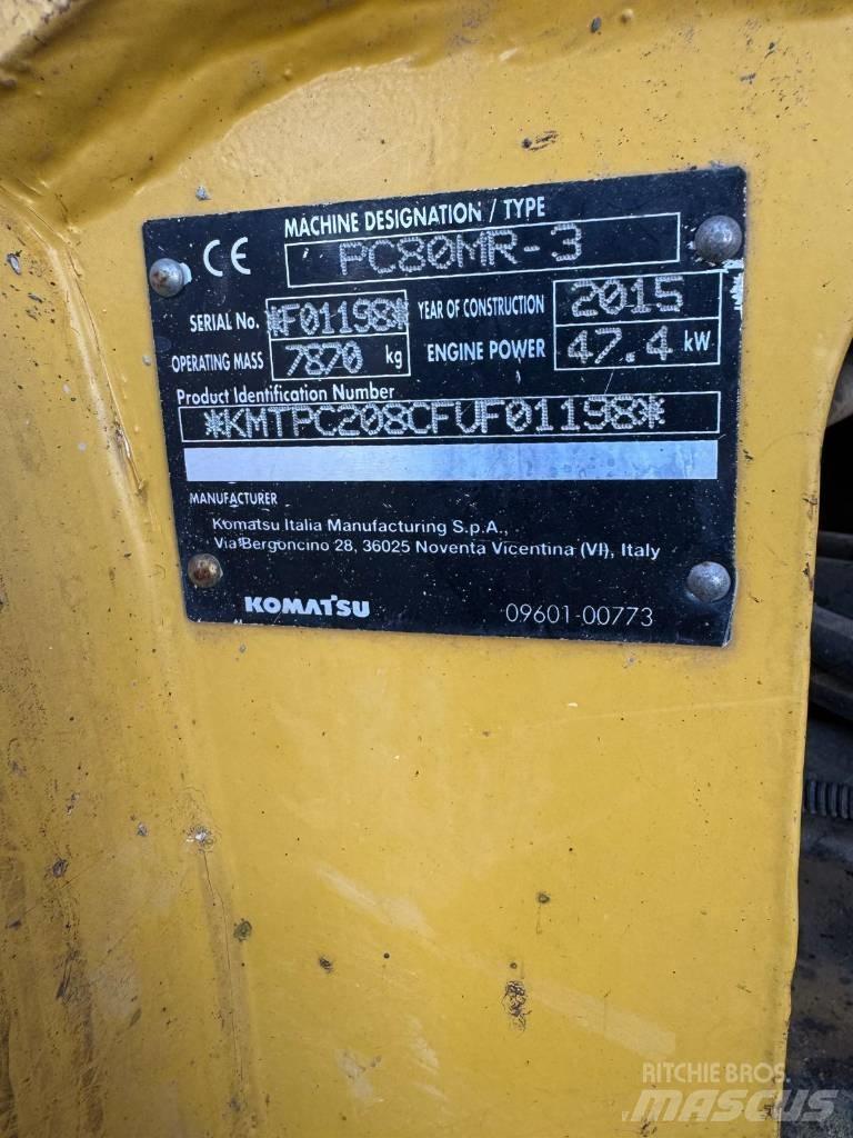 Komatsu PC 80 MR-3 Mini excavators  7t - 12t