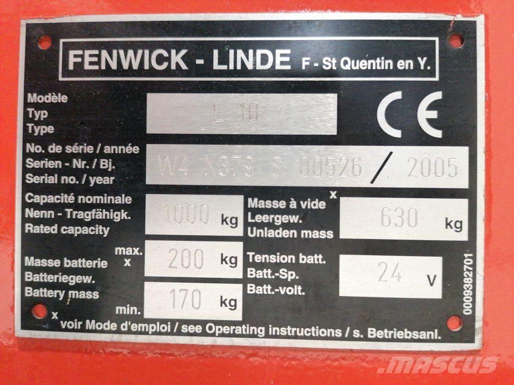 Linde L10 Pedestrian stacker