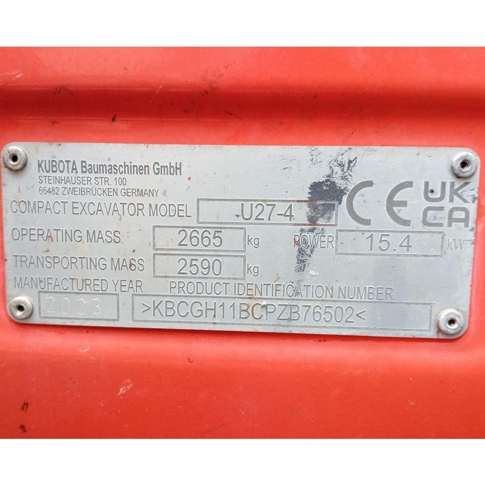 Kubota U 27-4 Mini excavators < 7t (Mini diggers)