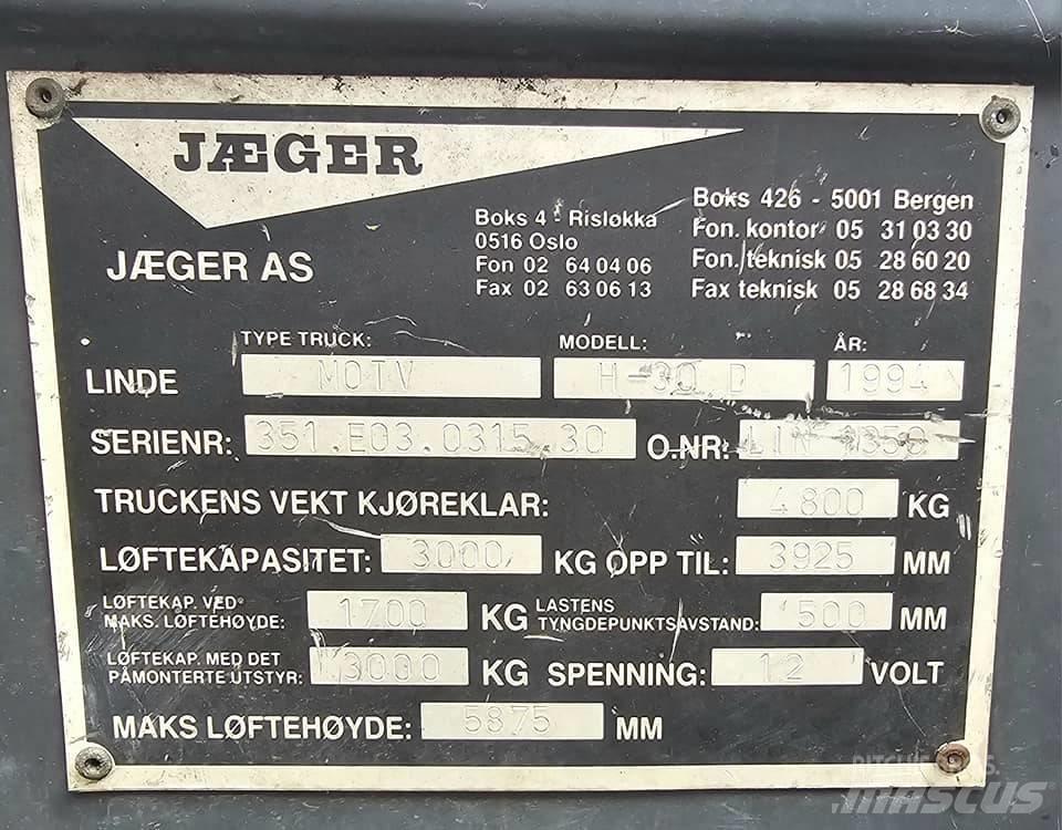 Linde H 30 D Diesel trucks
