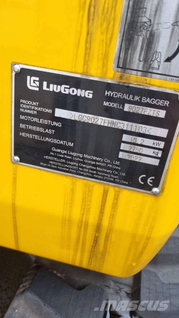 LiuGong 9027 F Mini excavators < 7t (Mini diggers)