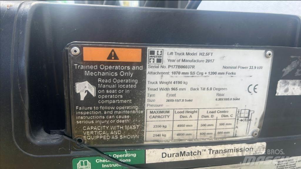 Hyster H 2.5 FT Diesel trucks