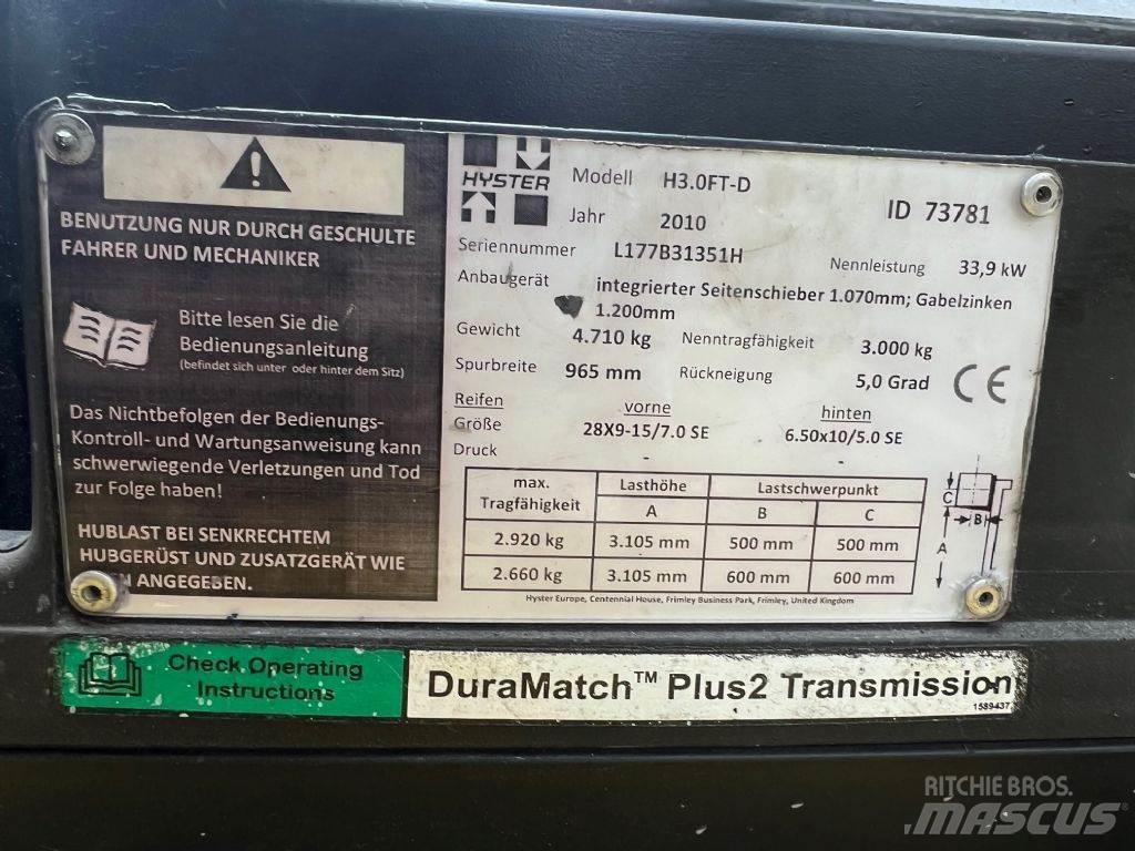 Hyster H 3.0 FT Diesel trucks