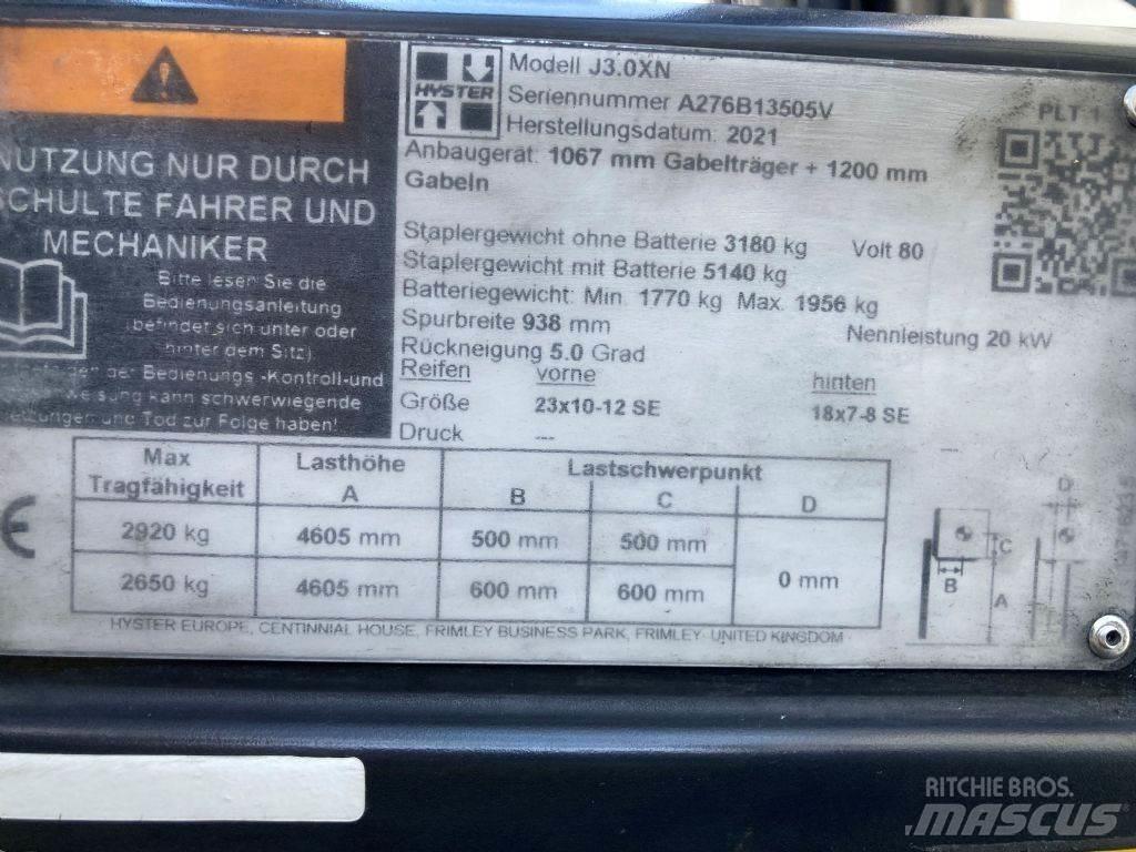 Hyster J 3.0 XN Electric forklift trucks