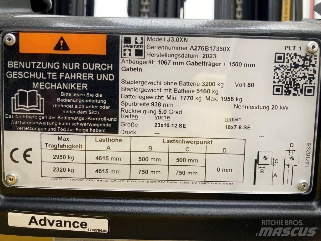 Hyster J 3.0 XN Electric forklift trucks