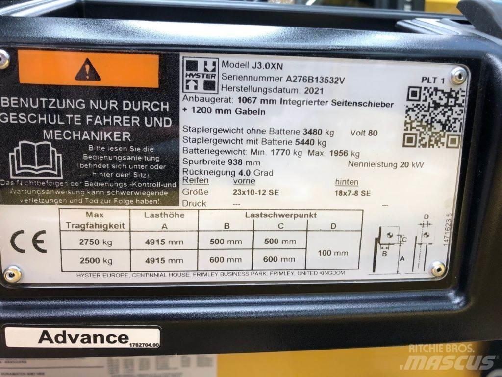 Hyster J 3.0 XN Electric forklift trucks