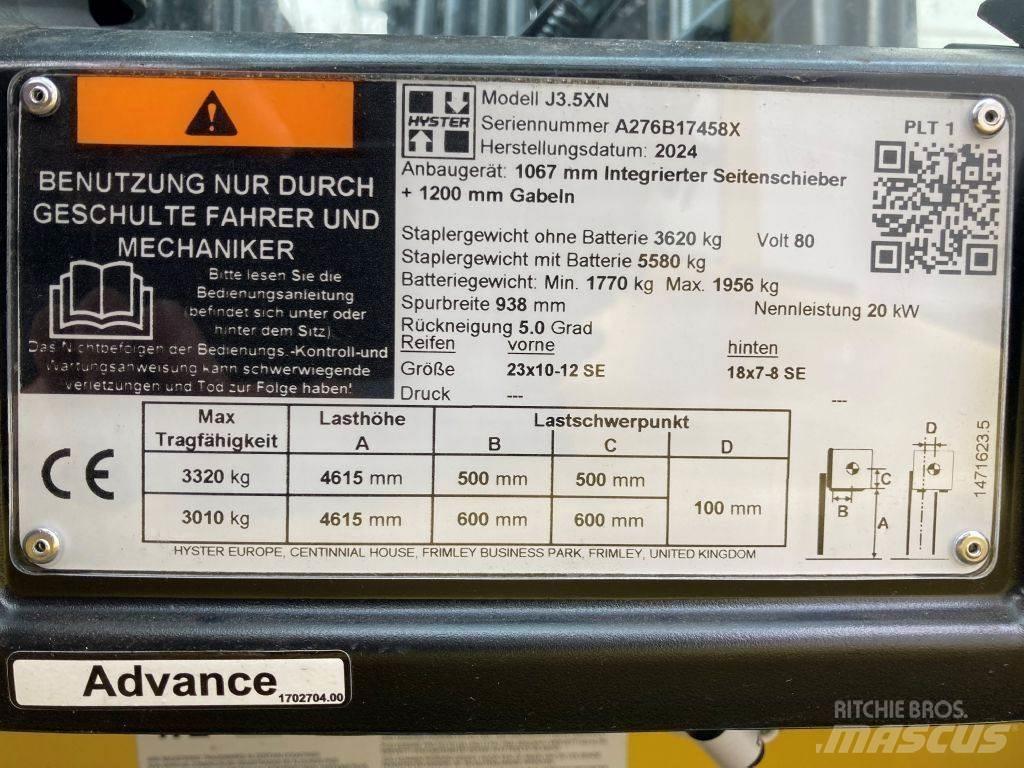 Hyster J 3.5 XN Electric forklift trucks