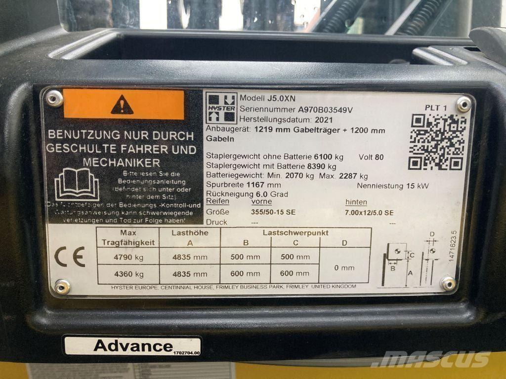 Hyster J 5.0 XN Electric forklift trucks
