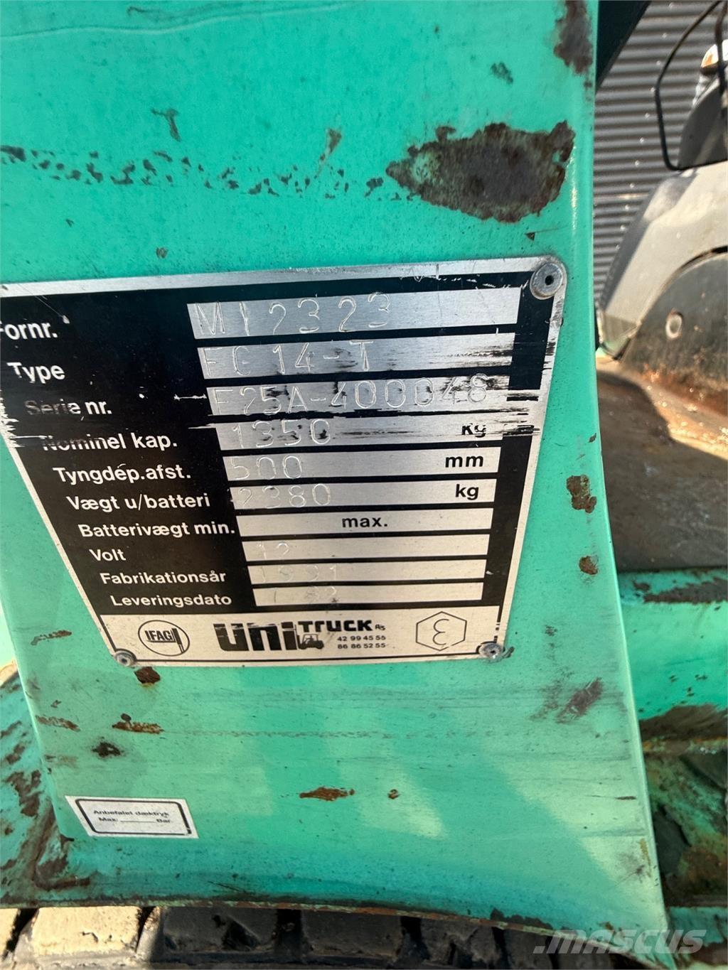 Mitsubishi FG14 LPG trucks