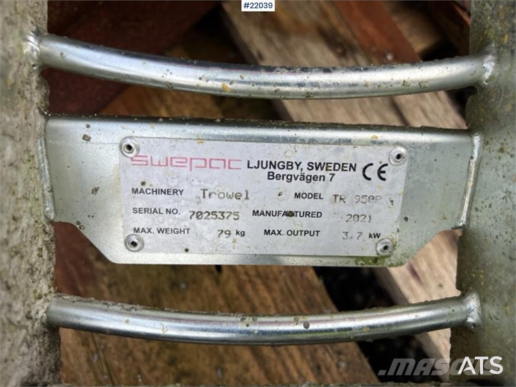 Swepac TR 950R Concrete accessories