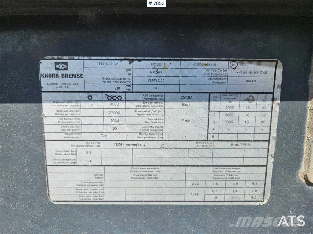 Bodex KIS 3B Tipper semi-trailers