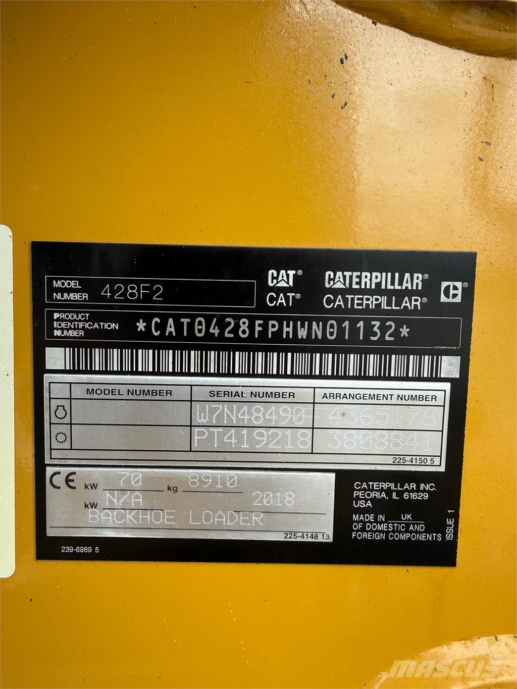 CAT 428F2 Backhoe
