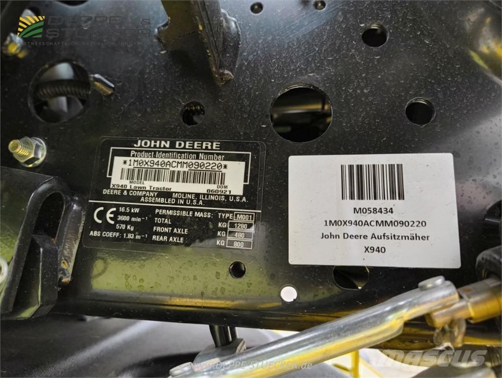 John Deere X940 Mowers