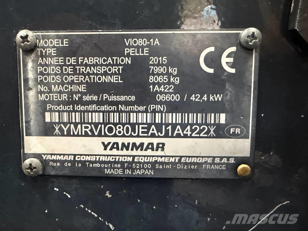 Yanmar Vio 80-1A Mini excavators  7t - 12t