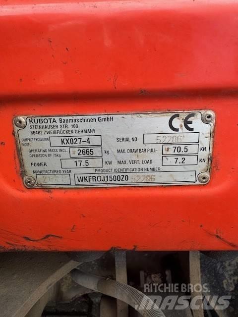 Kubota KX027-4 Mini excavators < 7t (Mini diggers)