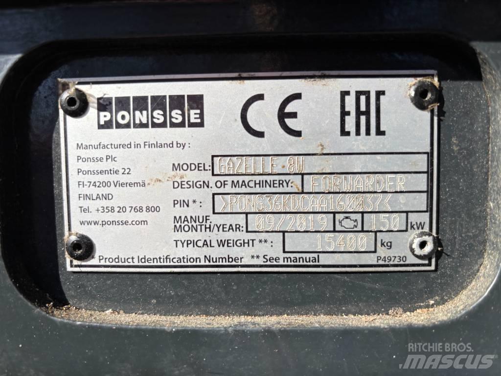 Ponsse GAZELLE 8W Harwarders