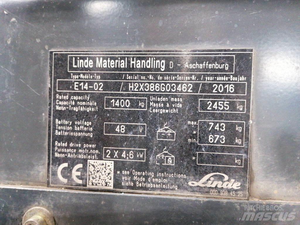 Linde E14-02 Electric forklift trucks