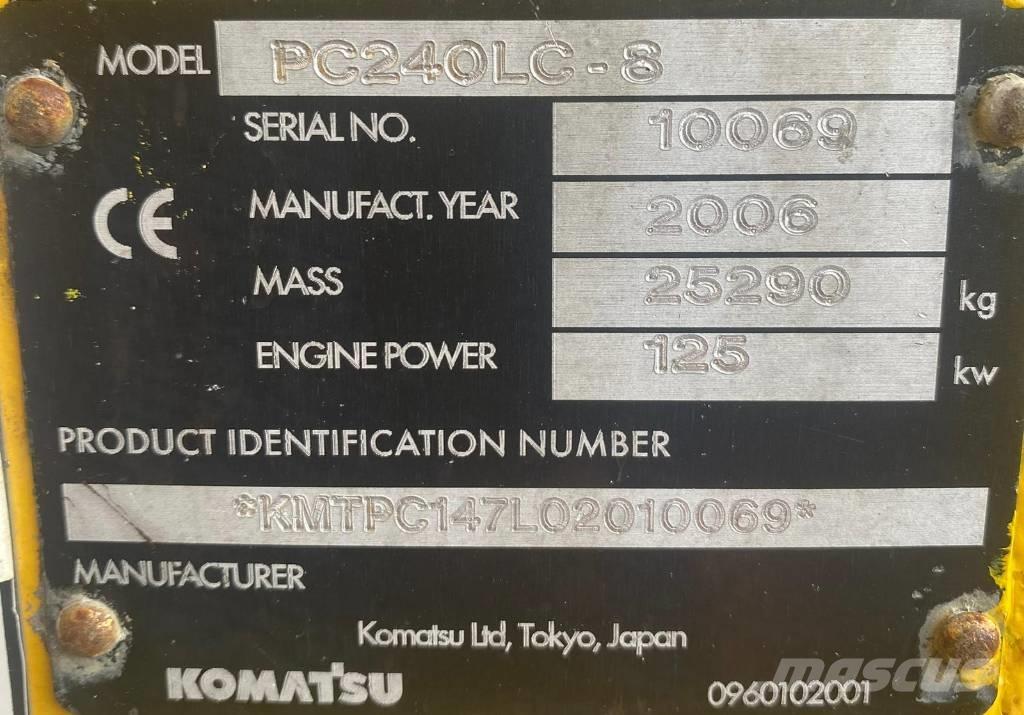 Komatsu PC 240 LC-8 Crawler excavators