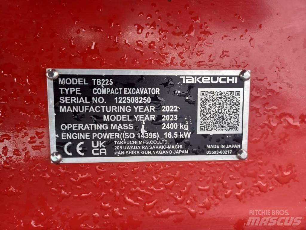 Takeuchi TB 225 Mini excavators < 7t (Mini diggers)