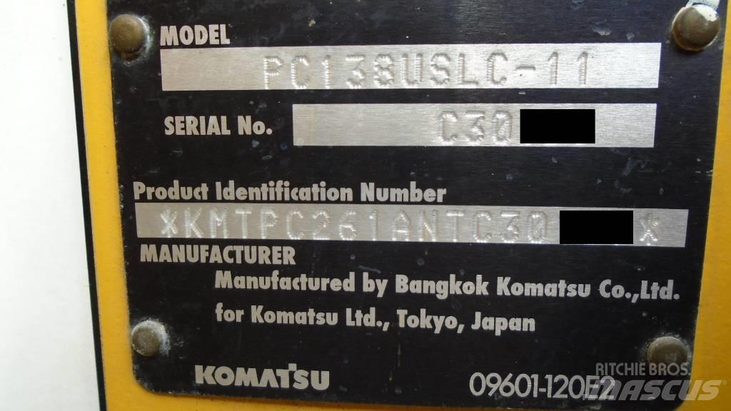 Komatsu PC 138 USLC Crawler excavators
