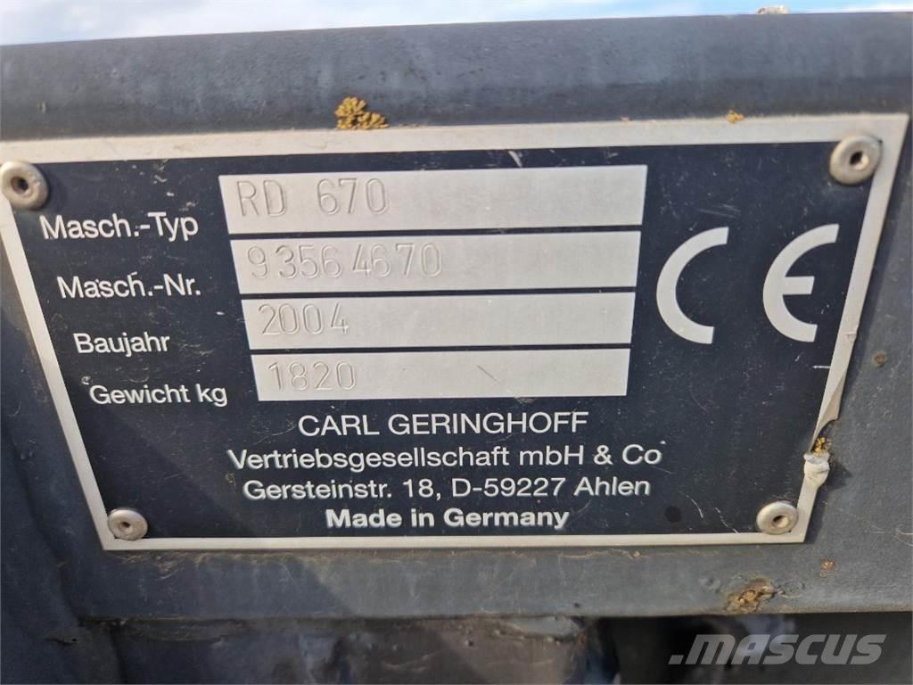Geringhoff RD 670 Combine harvester accessories