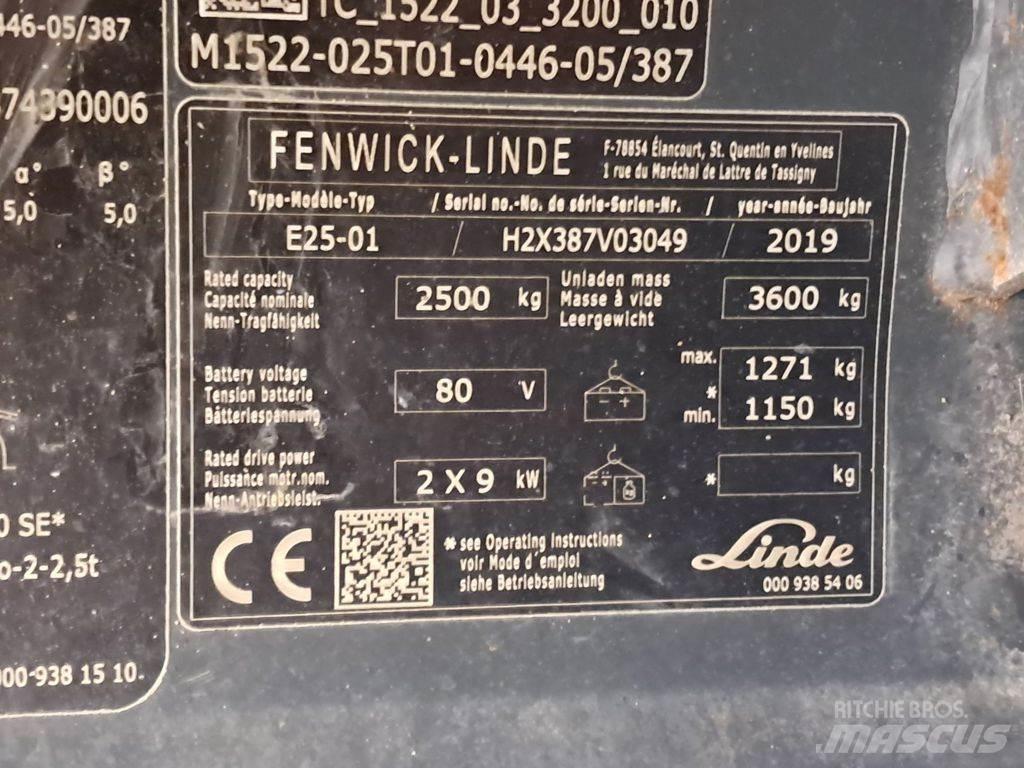 Linde E25-01 Electric forklift trucks
