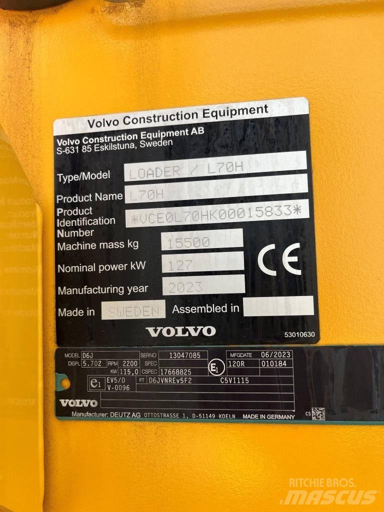 Volvo L70H Wheel loaders