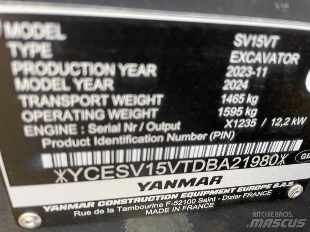 Yanmar SV15VT Mini excavators  7t - 12t