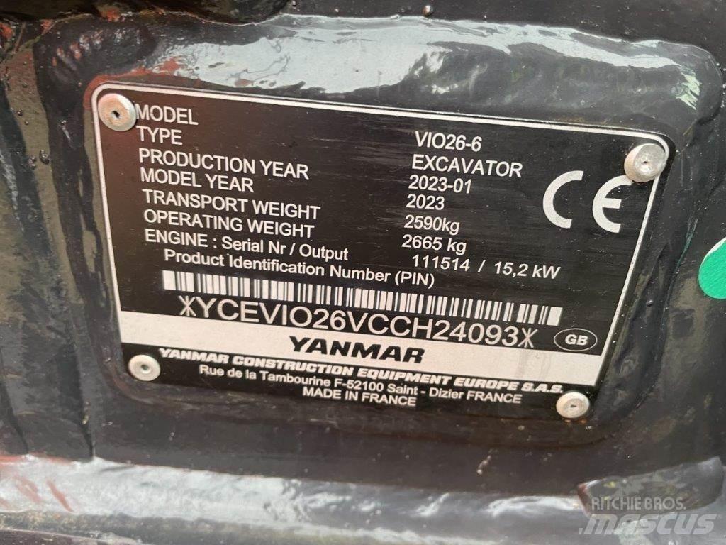 Yanmar VIO26-6 Mini excavators  7t - 12t