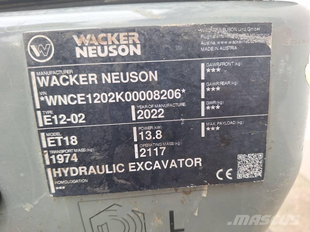 Wacker Neuson ET 18 Crawler excavators