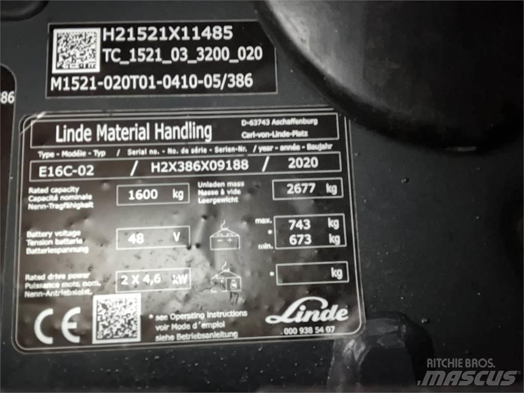 Linde E16C Electric forklift trucks