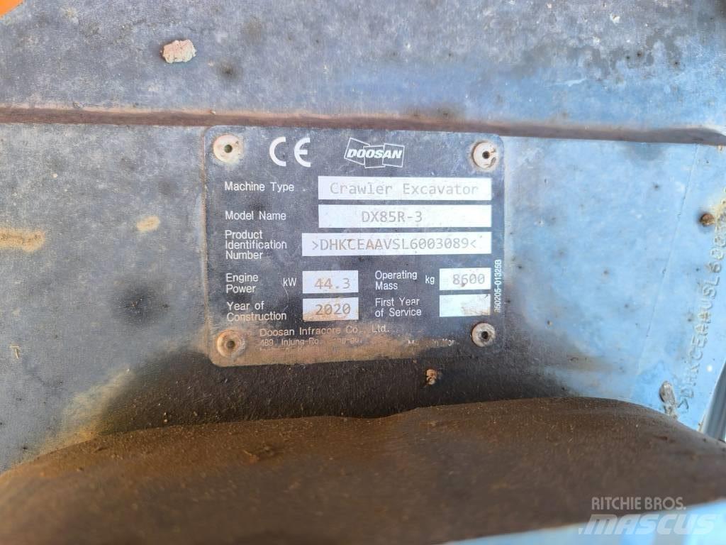 Doosan DX 85 R-3 Mini excavators  7t - 12t
