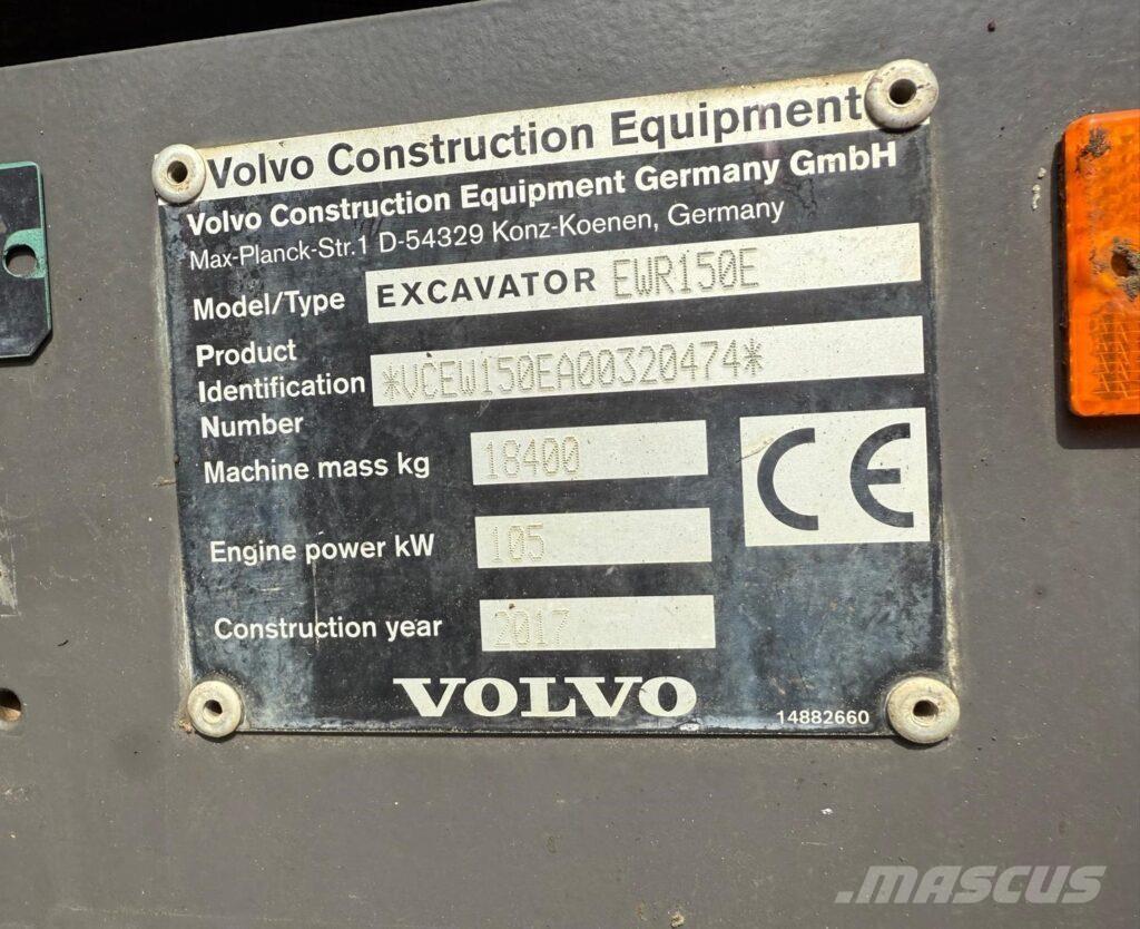 Volvo EWR150E Wheeled excavators