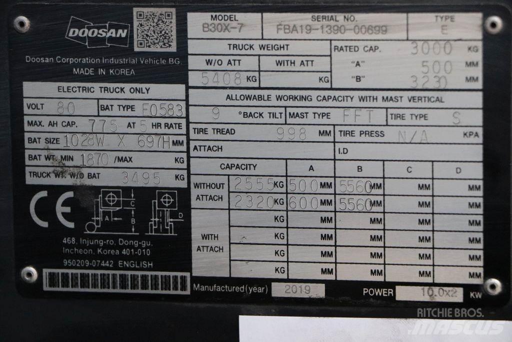 Doosan B30X-7 Electric forklift trucks