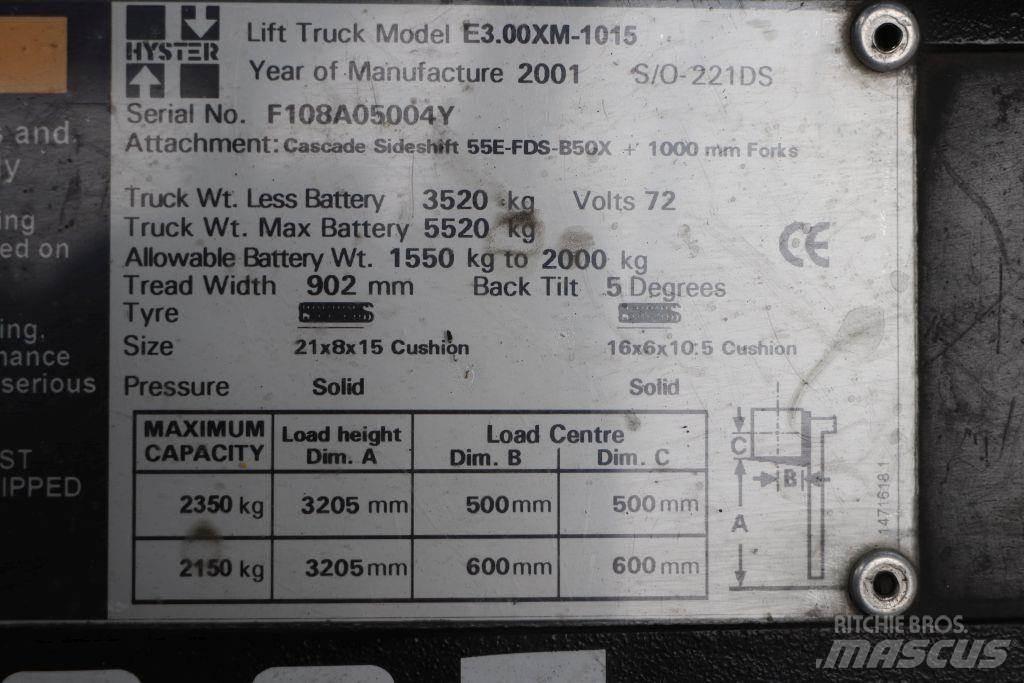 Hyster E3.00XM Electric forklift trucks