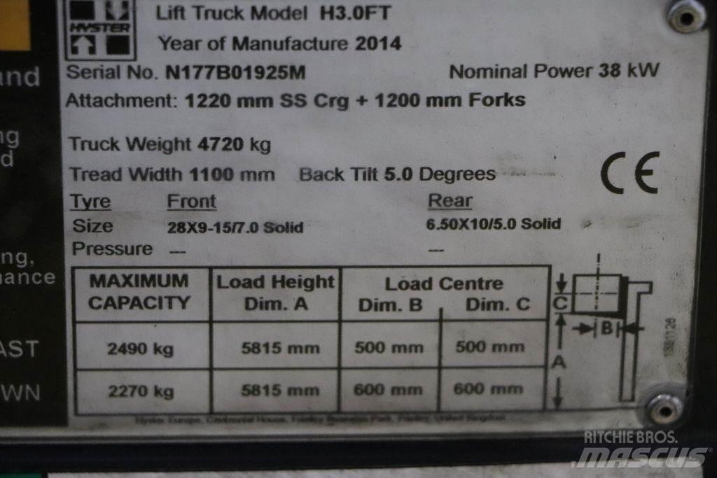Hyster H3.0FT LPG trucks