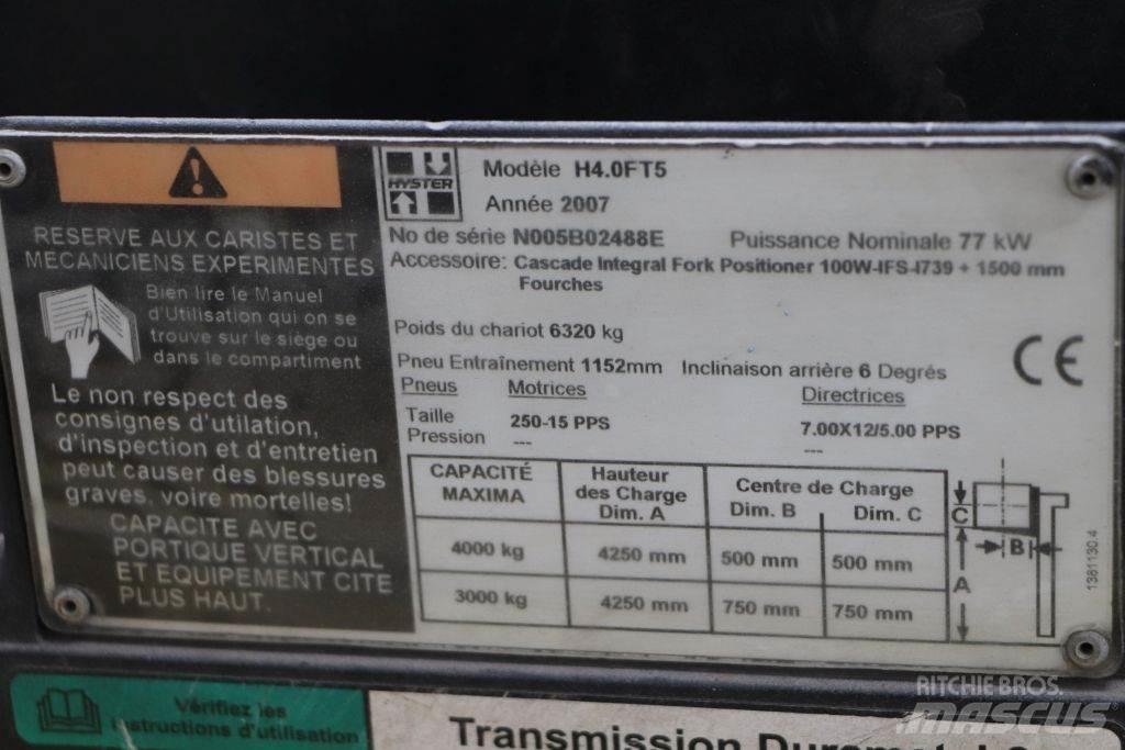 Hyster H4.0FT5 LPG trucks