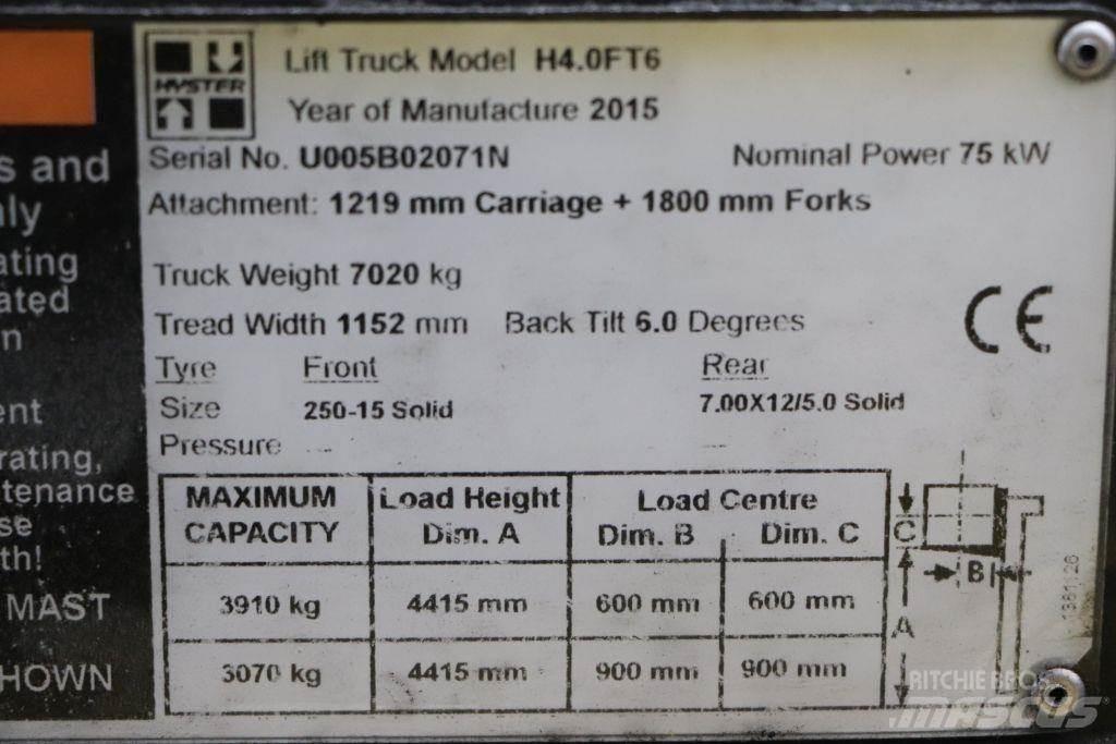 Hyster H4.0FT6 LPG trucks