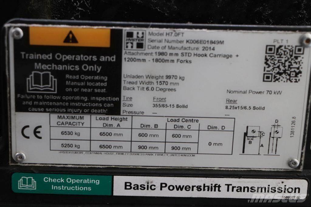Hyster H7.0FT Diesel trucks