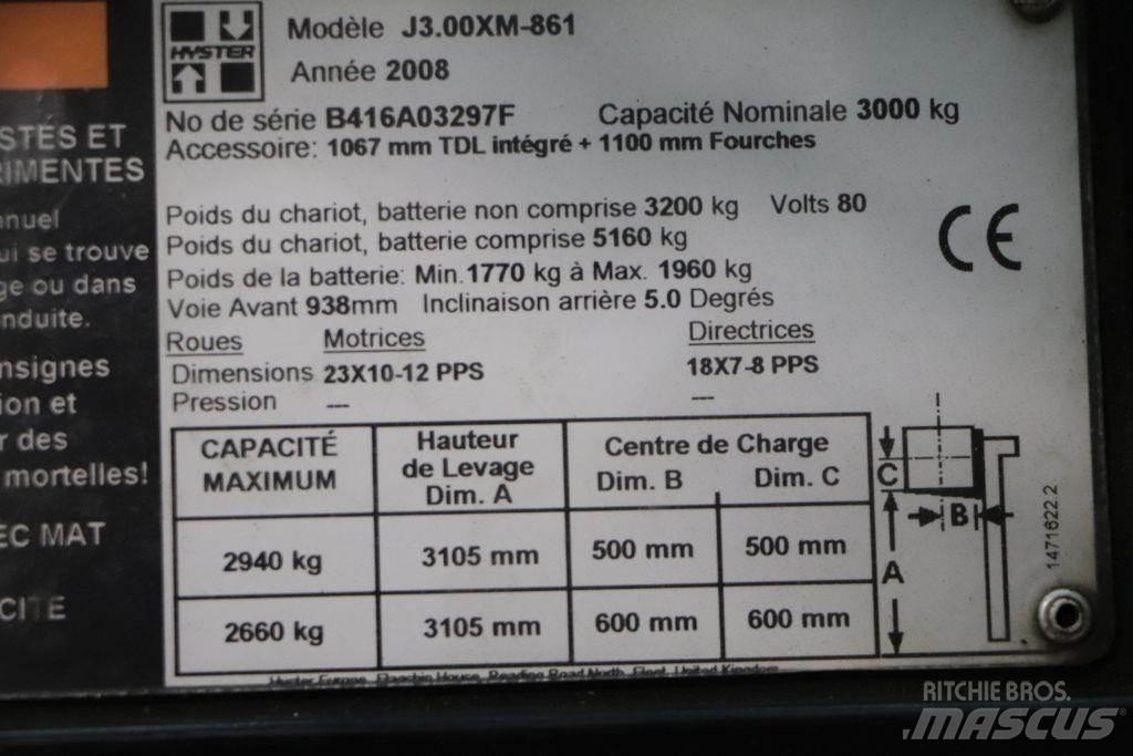 Hyster J3.00XM Electric forklift trucks