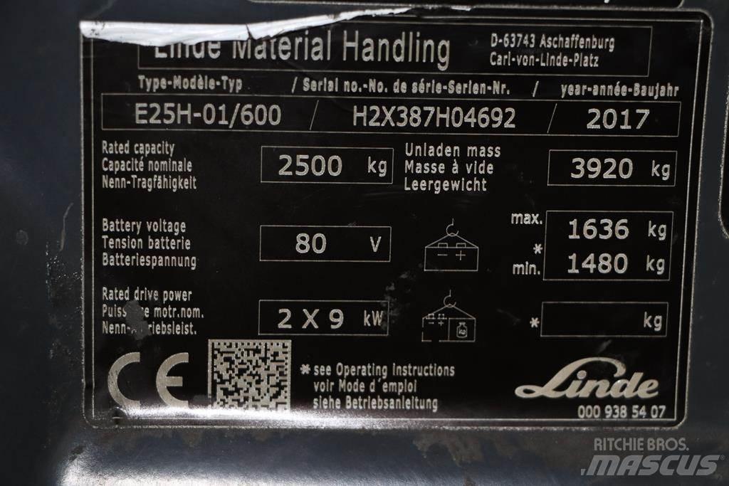 Linde E25H-01/600 Electric forklift trucks