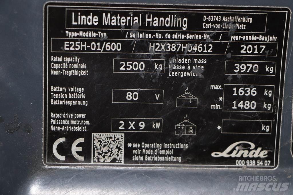 Linde E25H-01/600 Electric forklift trucks