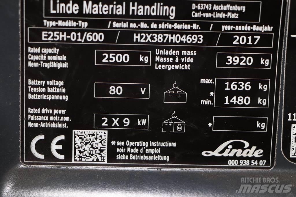 Linde E25H-01/600 Electric forklift trucks